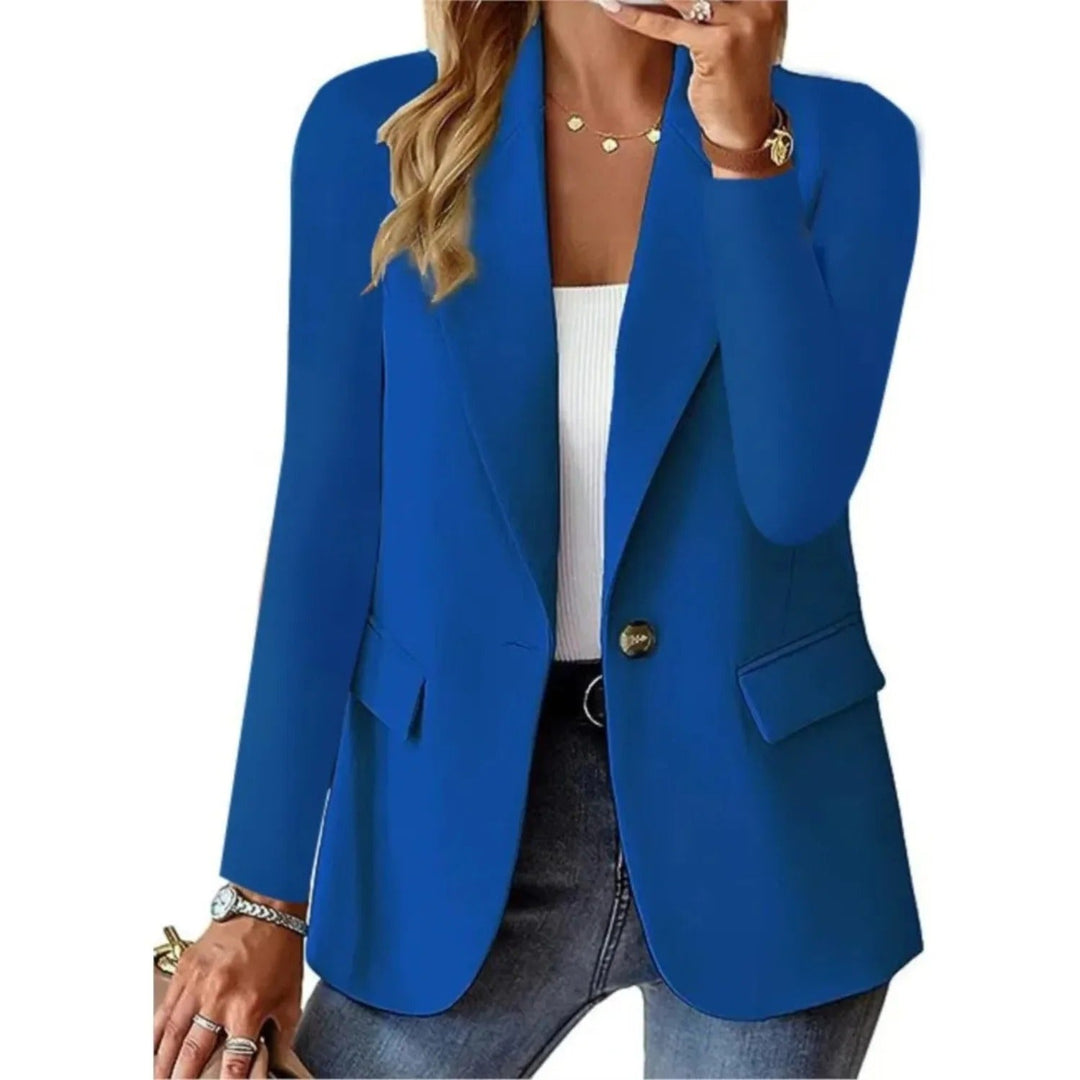 Lichtgewicht damesblazer voor het voorjaar, veelzijdig en makkelijk te combineren.