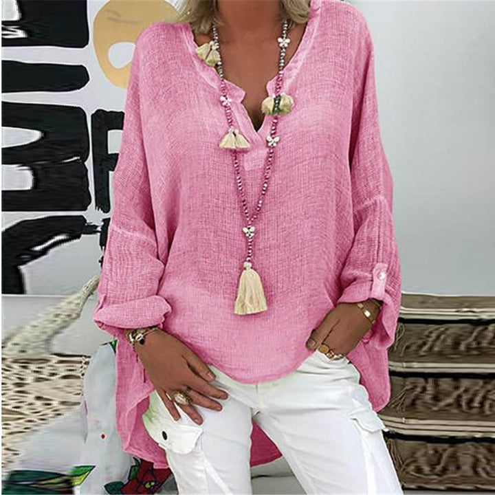 Plus size damesblouse, comfortabel, stijlvol en veelzijdig voor elke gelegenheid. Lente/zomer mode.