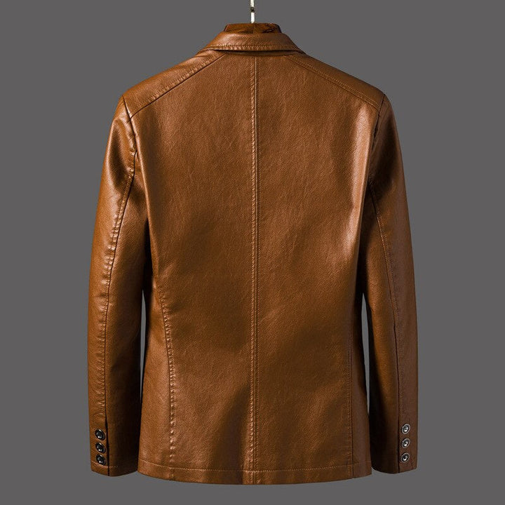 Leren jas voor heren in bruine tint, model Ruben, met een stijlvol en veelzijdig design voor diverse gelegenheden.