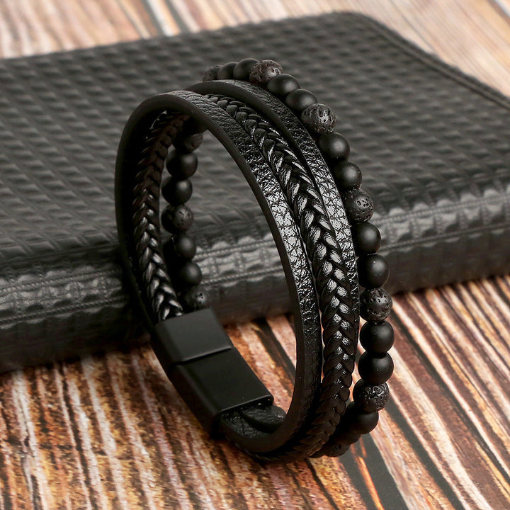 Unieke herenarmbandenset, trendy accessoire voor de modebewuste man. Ideaal stijlvol heren sieraad cadeau.