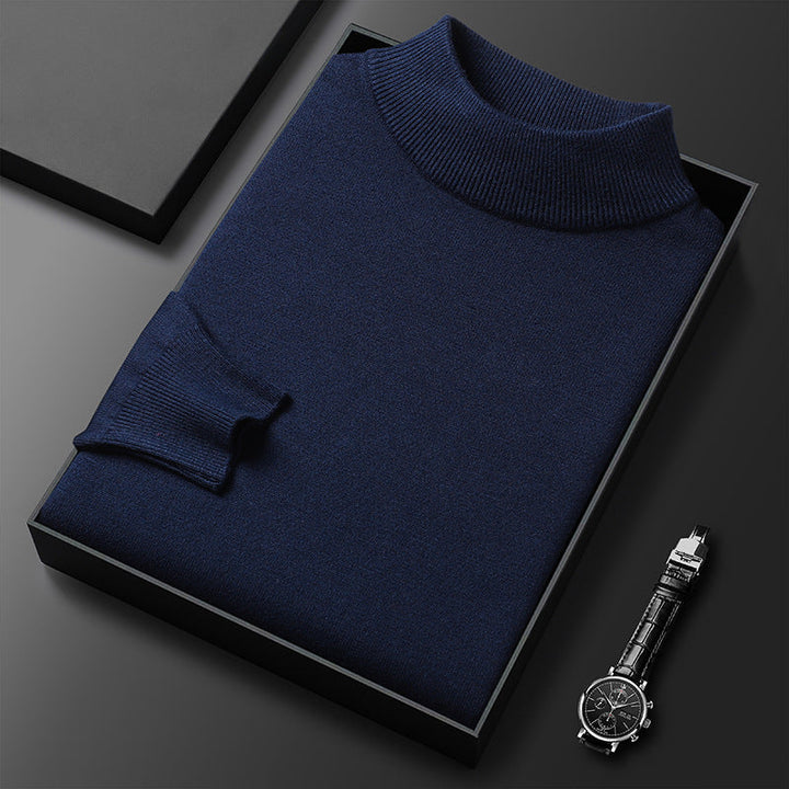 Stijlvolle slim fit coltrui heren, halfhoge hals. Comfortabel voor wintermode herenkleding.
