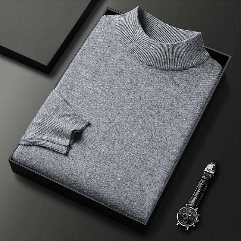Veelzijdige heren coltrui met halfhoge hals, stijlvol en comfortabel. Trendy winterkleding.