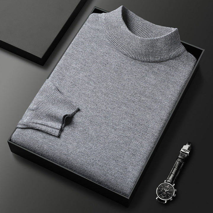 Veelzijdige heren coltrui met halfhoge hals, stijlvol en comfortabel. Trendy winterkleding.