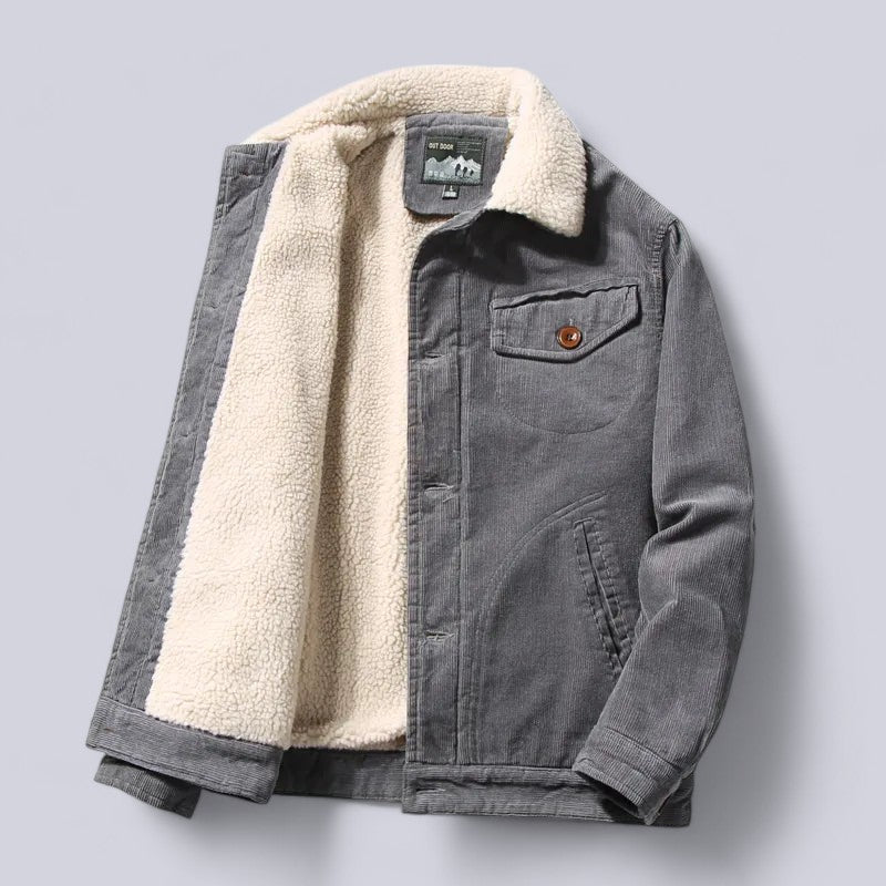 Heren gewatteerde herfstjas, perfect voor buitenactiviteiten; casual en warm voor midseason.