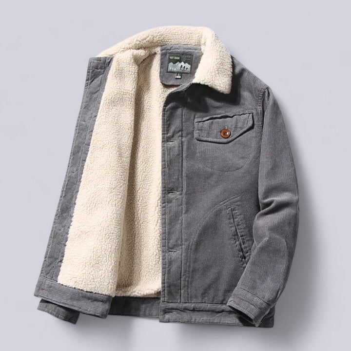 Heren gewatteerde herfstjas, perfect voor buitenactiviteiten; casual en warm voor midseason.