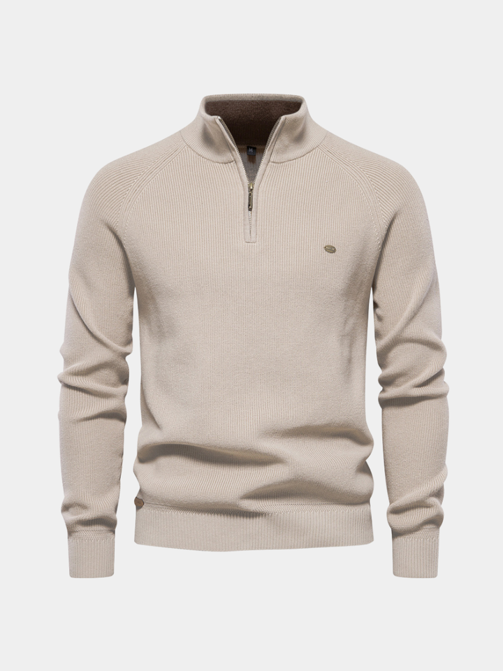 Stijlvolle heren half zip trui, ideaal voor casual of zakelijke look, comfortabel en veelzijdig.