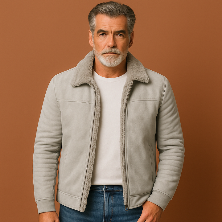 Warme heren winterjas van premium leer, trendy en comfortabel. Dit stijlvolle jack is een must-have voor mannen.