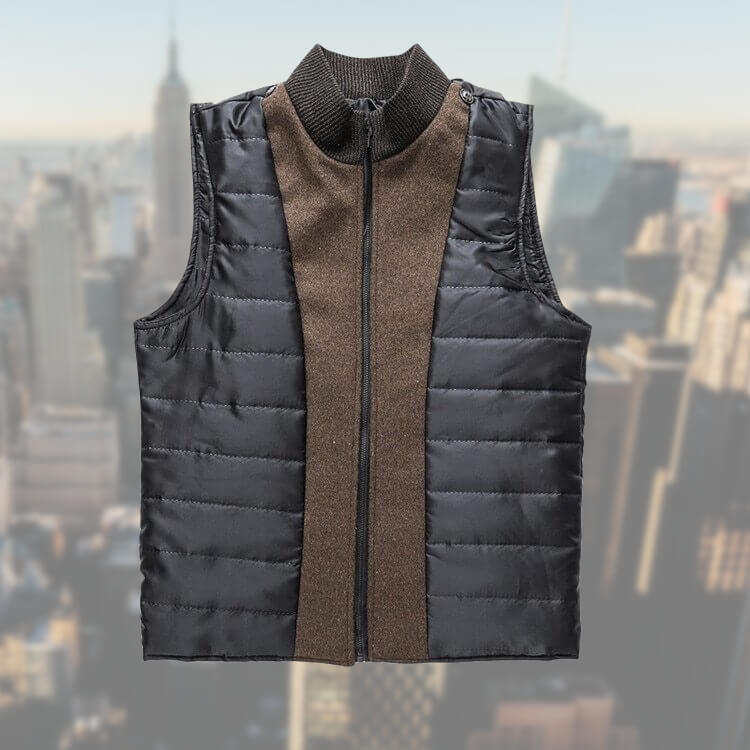Moderne heren jas: een tijdloze mantel met chic gilet, essentieel voor de stijlvolle garderobe.