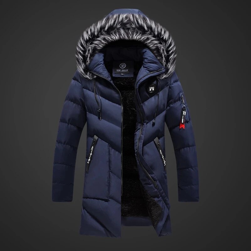 Warme heren winterjas parka, ideaal als bovenkleding voor koude winterdagen en buitenkleding.