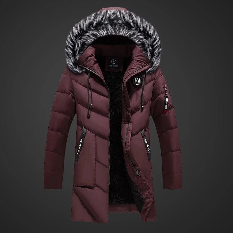 Comfortabele heren parka winterjas met warme voering, perfect voor stijlvolle wintermode.