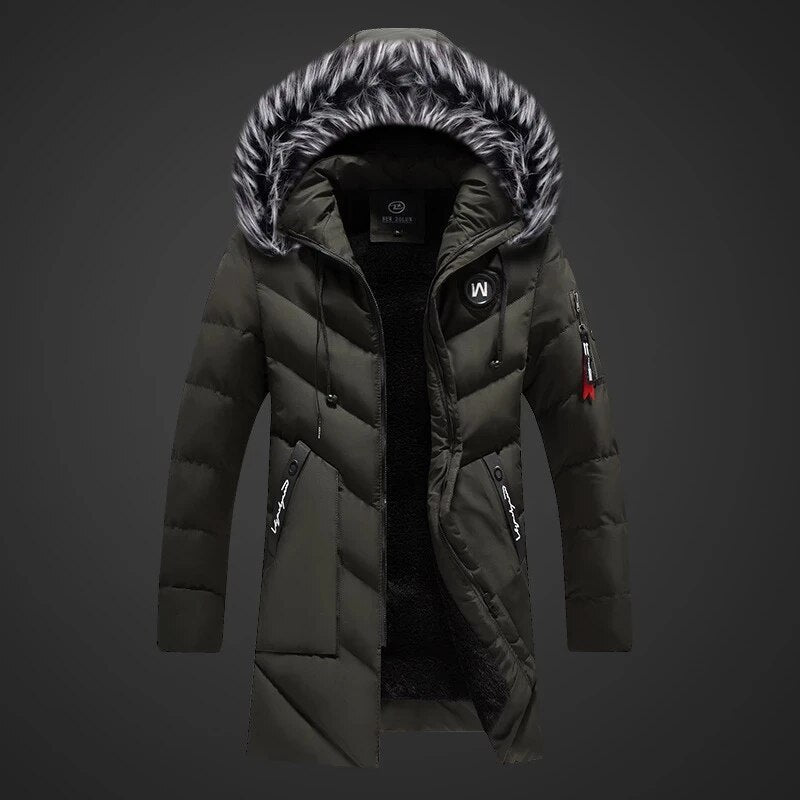 Moderne heren winterparka jas, casual en warm; essentieel voor herfst- en winterkleding van topkwaliteit.