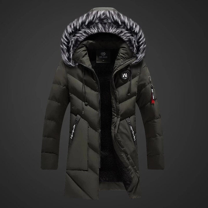 Moderne heren winterparka jas, casual en warm; essentieel voor herfst- en winterkleding van topkwaliteit.