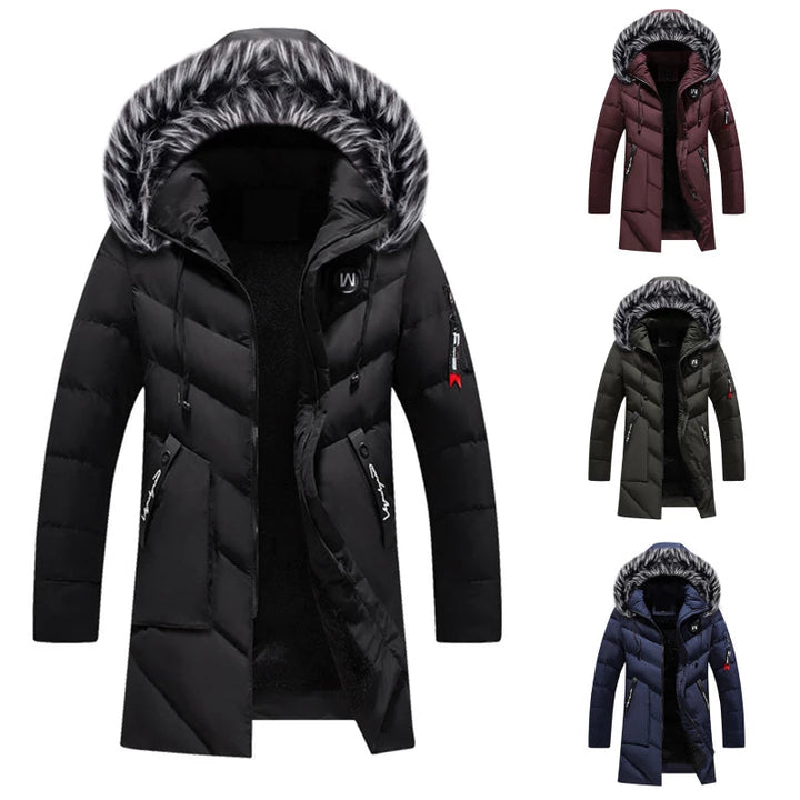 Heren winterjas parka voor een trendy look, warme en comfortabele kleding voor de moderne man.