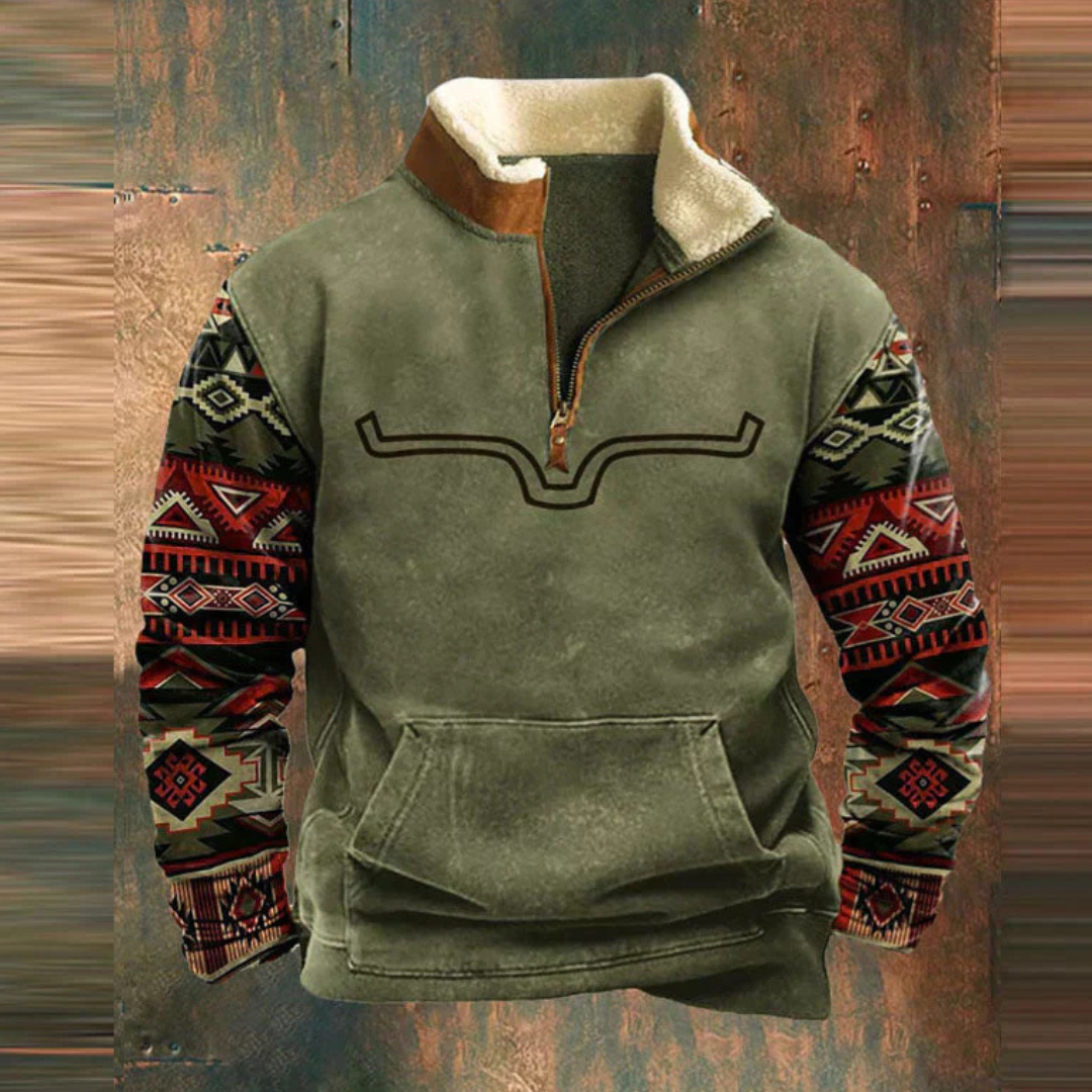 Stijlvolle heren pullover met halve ritssluiting, comfortabel en veelzijdig voor een moderne casual look.
