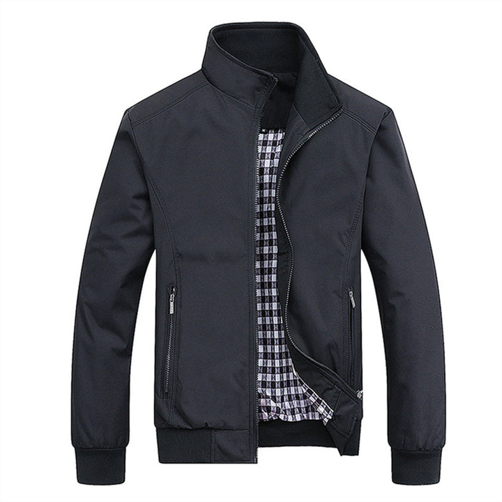 Comfortabele retro heren tussenjas, biedt wind- en waterdichte bescherming voor herfst en winter. Stijlvol en veelzijdig.