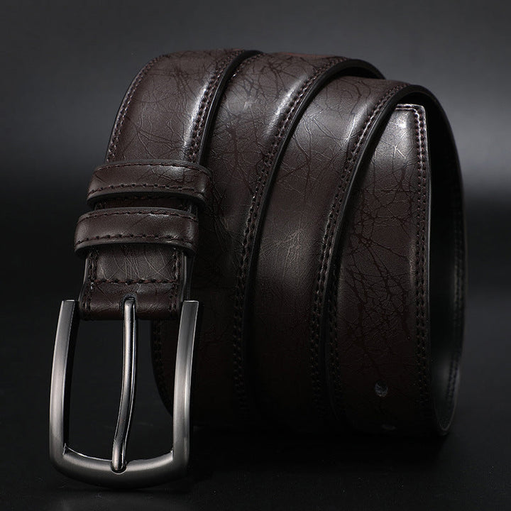 Heren riem met tijdloze klassieke pin gesp. Stijlvol, duurzaam en essentieel voor de moderne man.