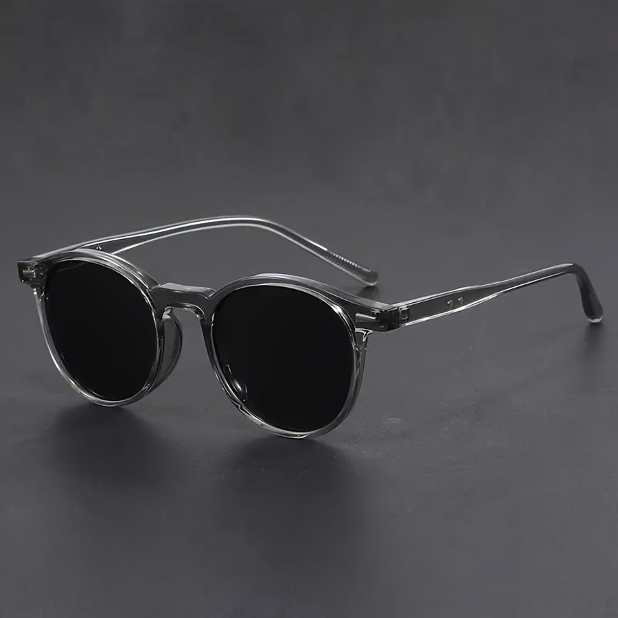 Stijlvolle heren ronde retro zonnebril voor een klassieke casual look, lichtgewicht en comfortabel.