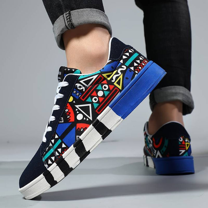 Details van de veters en tong van heren skateschoenen, zorgt voor een comfortabele en aanpasbare pasvorm.