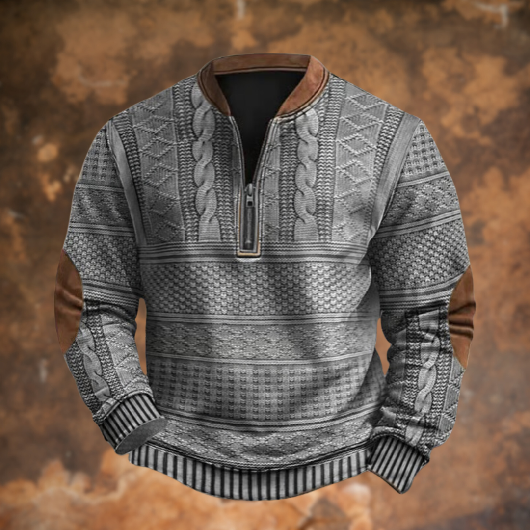Veelzijdige heren trui met rits, combineert stijlvol comfort voor zowel casual als nette outfits.