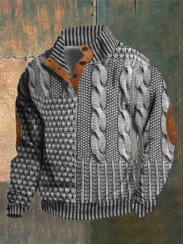 Warme heren trui met uniek patroon; comfortabele winterkleding voor de stijlvolle man. Perfect voor casual.