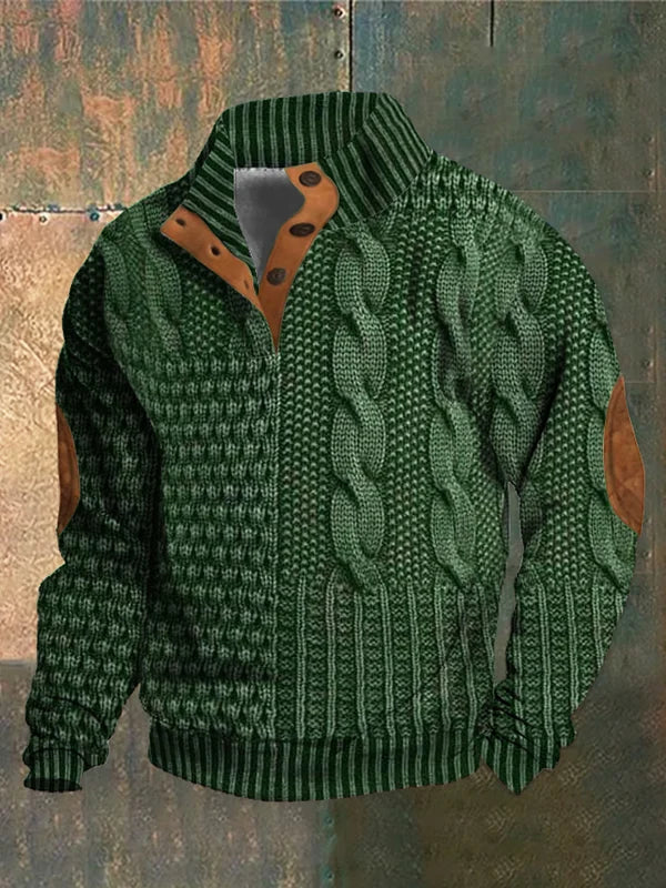 Heren winter trui met warm patroon, comfortabel en stijlvol. Ideale casual herenmode voor koude dagen.