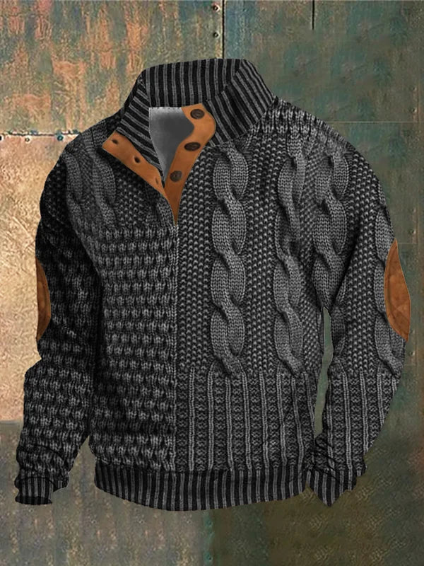 Deze warme heren trui met trendy patroon biedt ultiem comfort en stijl voor elke casual gelegenheid.