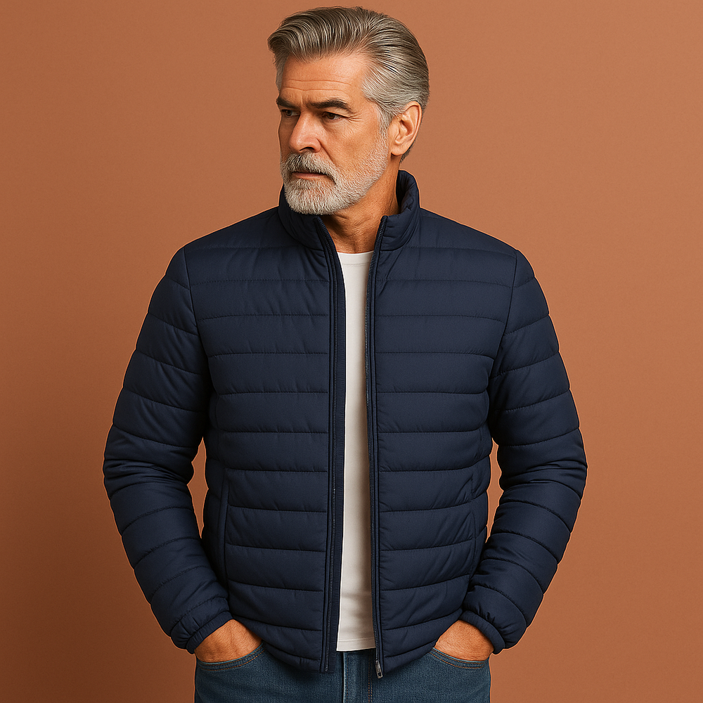 Casual heren overgangsjas, perfect als lente- of zomerjas. Modern design voor dagelijks comfort.