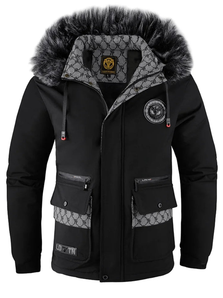 Comfortabele herenparka, warm en stijlvol, met capuchon; perfecte bovenkleding voor winterse casual looks.