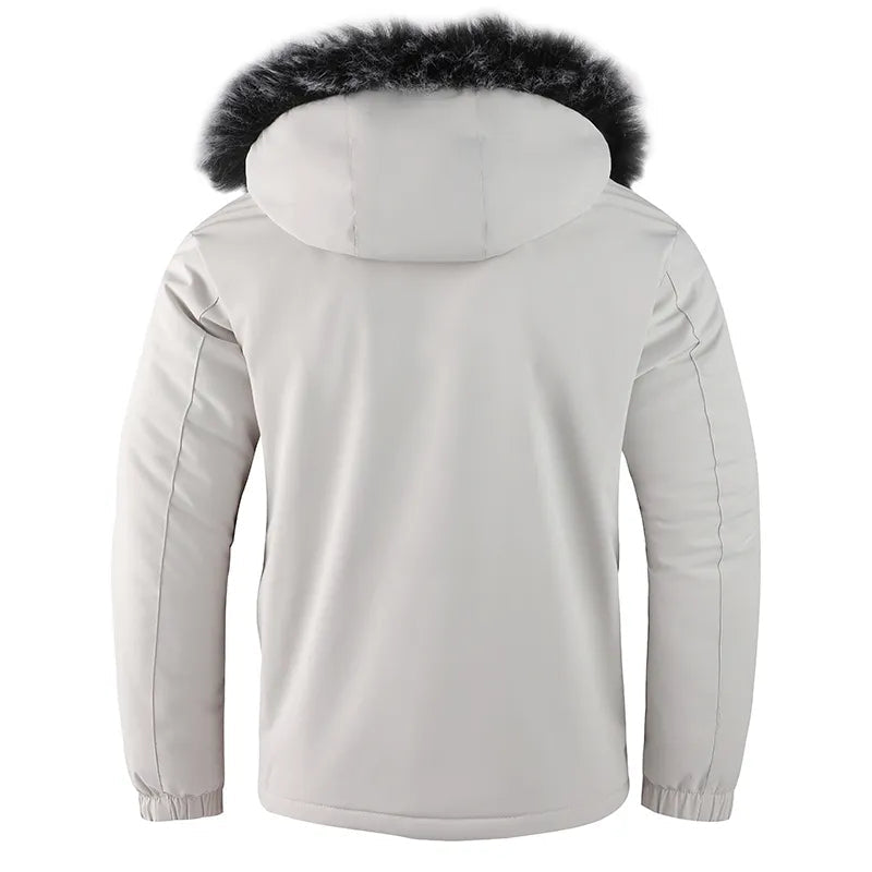 Warme heren winterjas, waterdicht en met praktische capuchon, comfortabele parka voor herfst en winter.