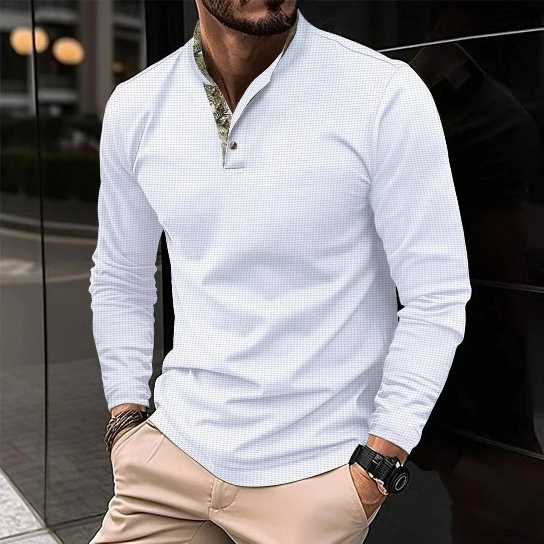 Casual heren polo met gekleurde boordkraag, ideaal voor een zomerse dag, perfect voor een stijlvolle look.