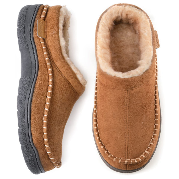 Luxe herenpantoffels van zacht materiaal voor warme voeten en binnen comfort. Ideale mannenslipper.