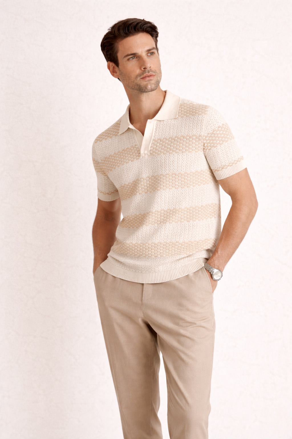 Stijlvolle herenpolo met korte mouwen, ideaal voor een casual zomerlook. Ademend en comfortabel poloshirt.