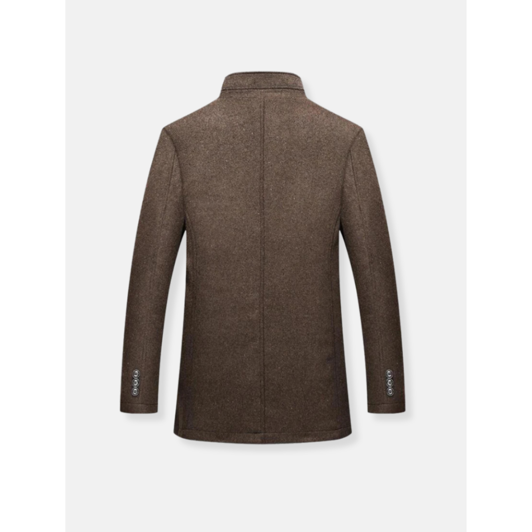 Warme heren wintermantel van hoge kwaliteit, biedt comfort en een elegante uitstraling. Perfect voor winterse omstandigheden.