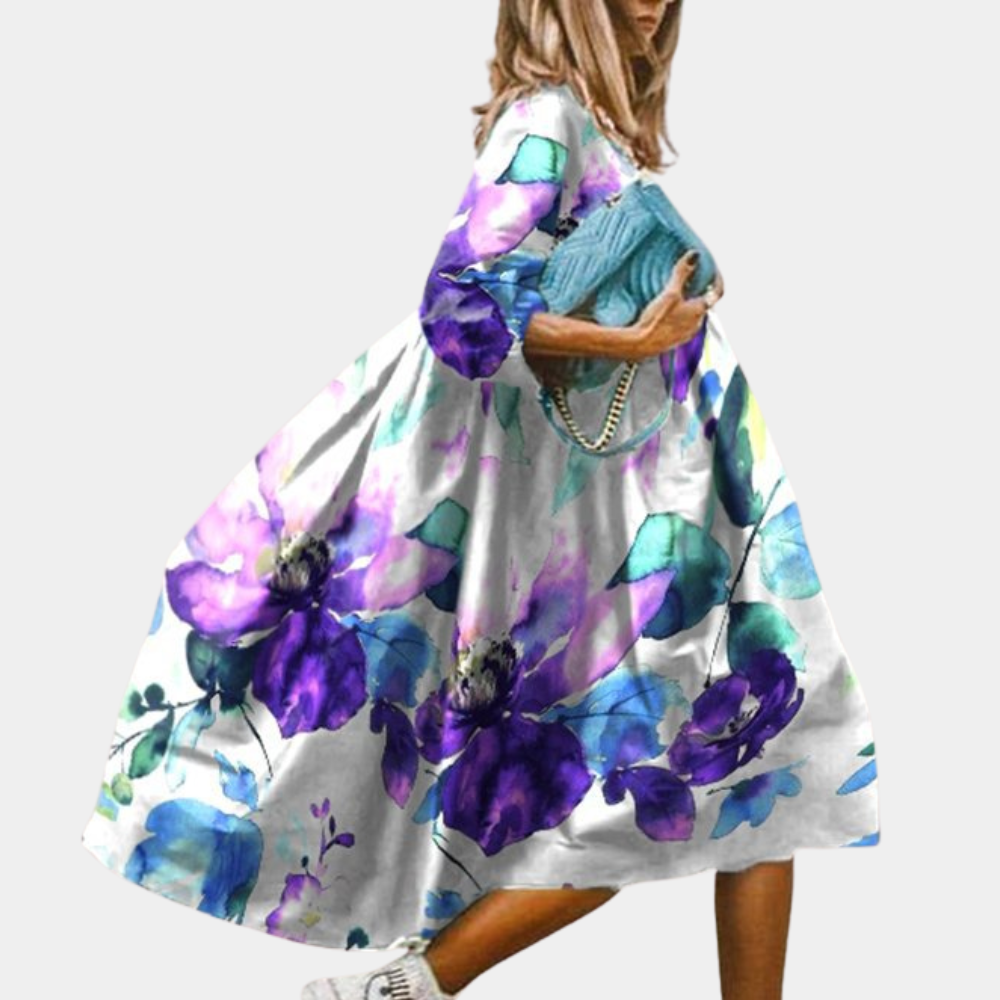 "Stijlvolle Melinda kaftan zomerjurk voor dames in groen, katoen, elegante look, ideaal voor warme dagen en speciale gelegenh