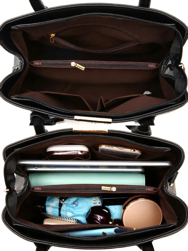 "Stijlvolle Romina Crossbody Draagtas in paars met strak, vierkant ontwerp en comfortabele band voor een elegante look."