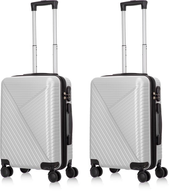Comfortabele 2-delige hardcase kofferset Santorini, makkelijk wendbaar met spinnerwielen voor zorgeloos reizen.