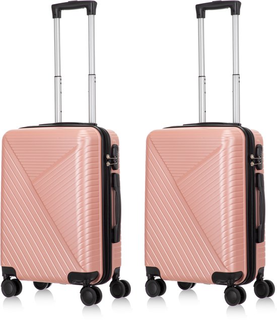Elegante 2-delige hardcase kofferset Santorini met TSA slot en stevige wielen, klaar voor elke bestemming.