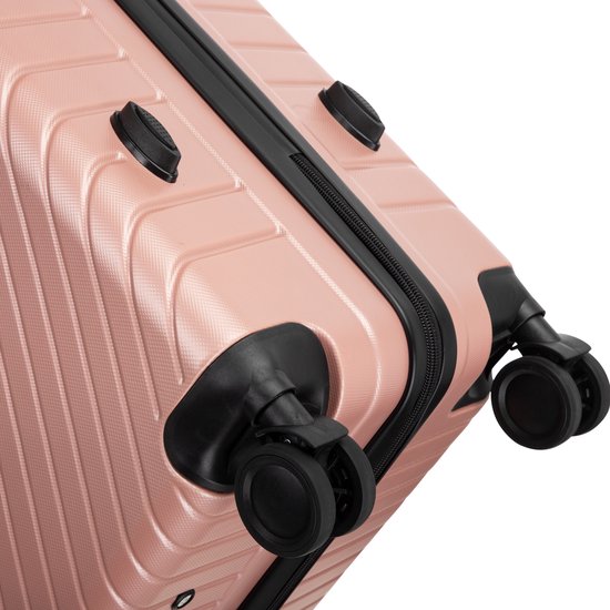 Lichtgewicht Santorini kofferset (2 hardcases) met soepele spinnerwielen voor moeiteloos reizen.