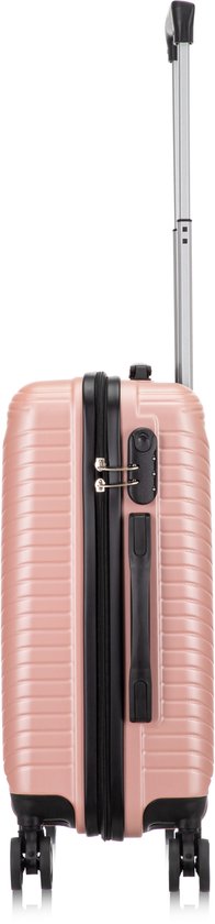 Veilige 2-delige hardcase kofferset Santorini met geïntegreerd TSA slot, perfect voor vakantie.