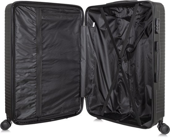 Praktische 2-delige hardcase reiskoffer set Santorini voor zowel lange als korte vakanties.