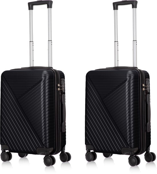 Moderne 2-delige Santorini hardcase kofferset met lichtgewicht ontwerp en 360° spinnerwielen.