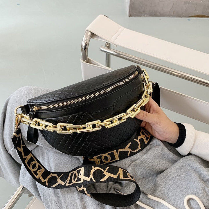Trendy Shana crossbodytas voor dames, verkrijgbaar in zwart, blauw en wit PU leer, een modieus accessoire.
