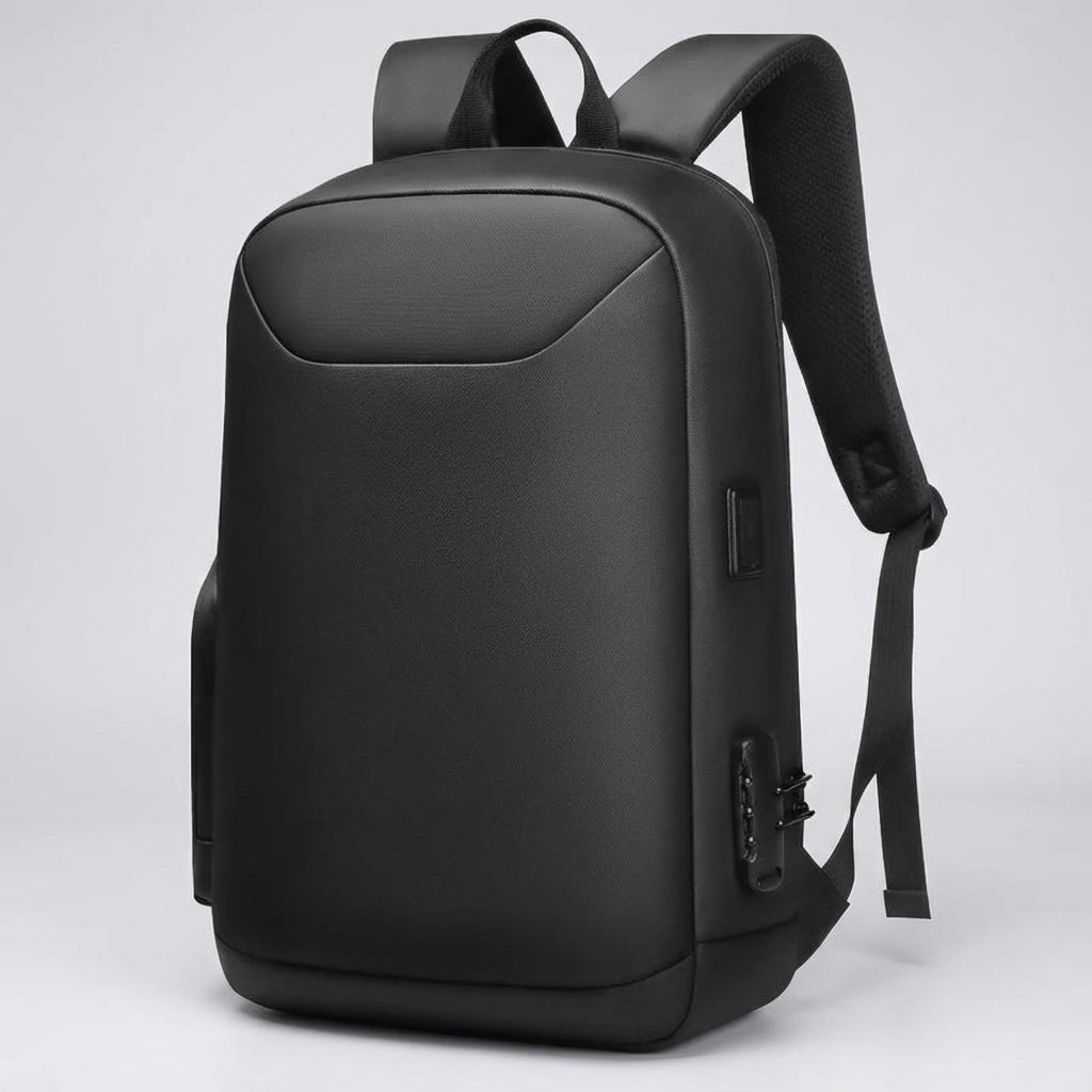 Waterbestendige ChargePack rugzak met geïntegreerde USB oplaadpoort, ideaal voor reizen en dagelijks gebruik.