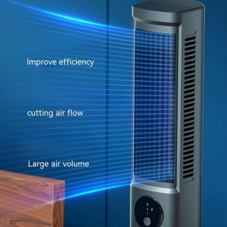 Witte mini airco ventilator voor bureau of slaapkamer, zorgt stil voor comfortabele verkoeling.