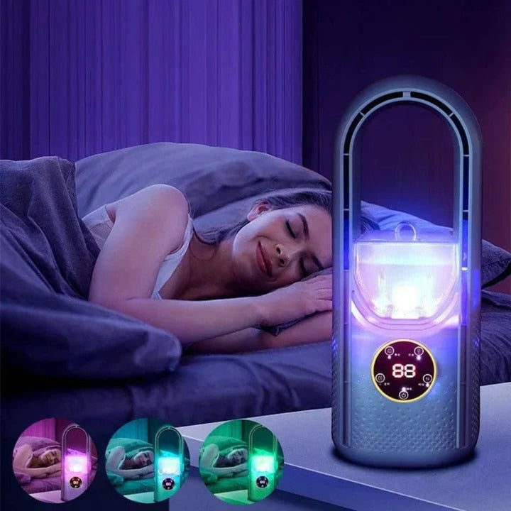 Elegante bladloze stille airconditioner, ideaal voor een rustige en efficiënte koeling thuis of op werk.