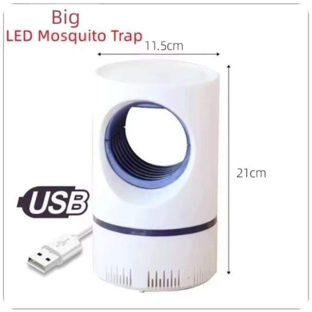 Stille elektrische LED muggenlamp met UV-licht en ventilator, ideaal voor muggenbestrijding binnen en buiten.