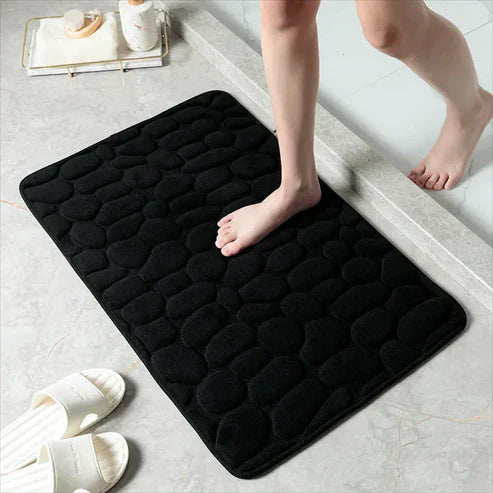 Veilige anti-slip badmat, super absorberend en sneldrogend, ideaal voor natte badkamervloeren.