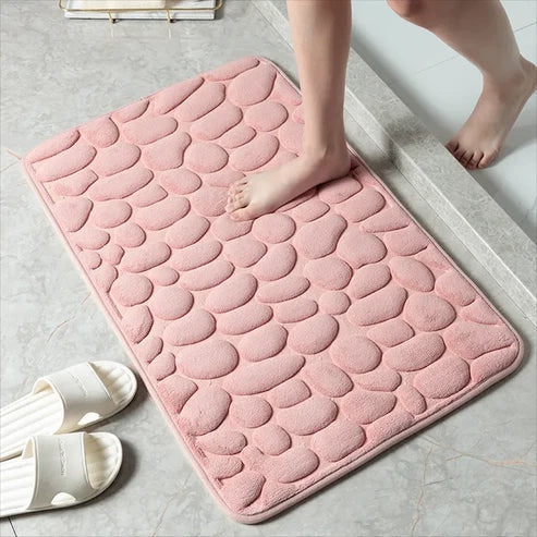 Stijlvolle woonaccessoire badmat, absorberend, sneldrogend en met veilige anti-slip onderkant.