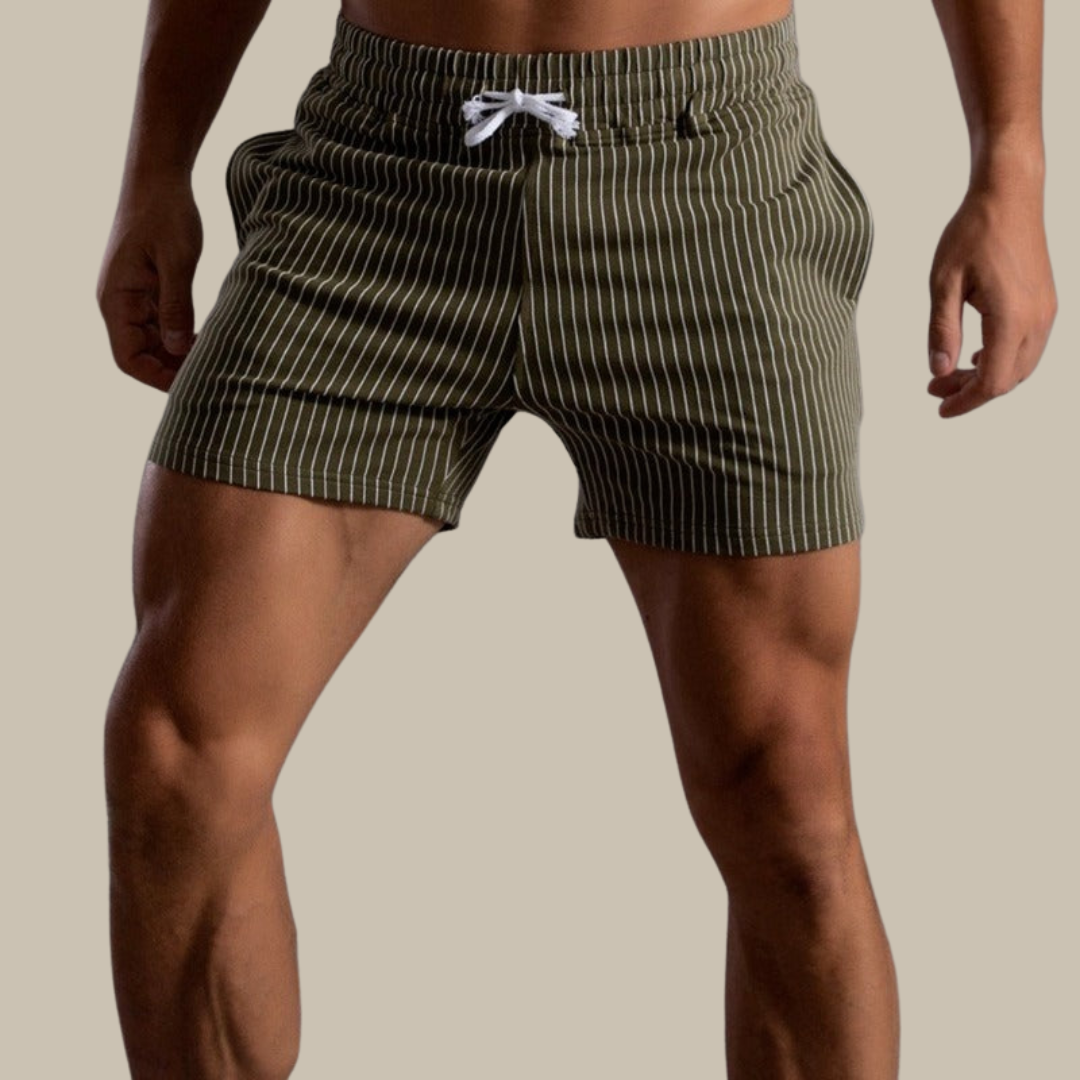 "Super-stretch fitness shorts voor heren, flexibel ontwerp in donkergrijs, perfect voor workouts en comfort"