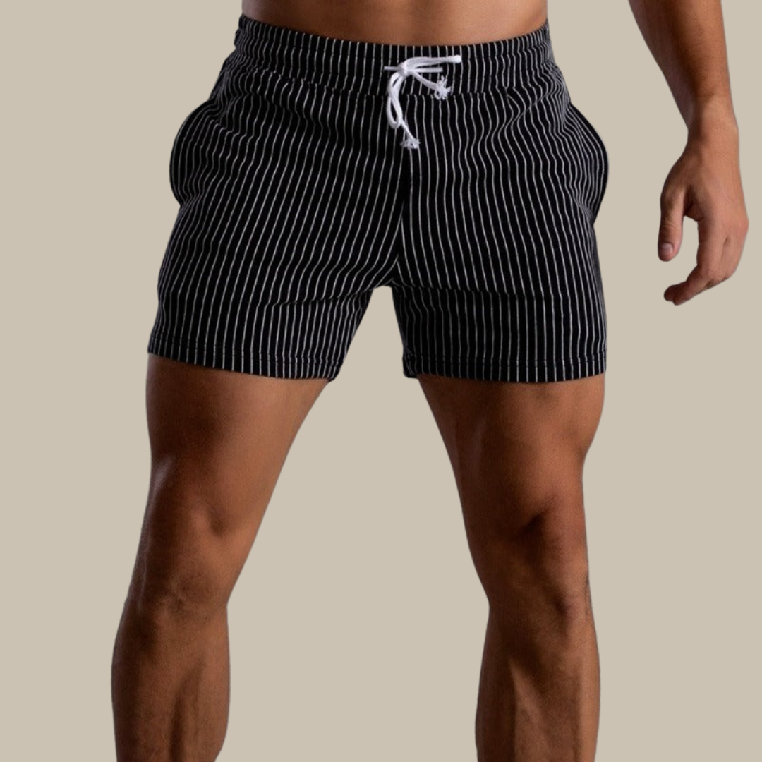 "Super-stretch fitness shorts voor heren, flexibel ontwerp in donkergrijs, perfect voor workouts en comfort"